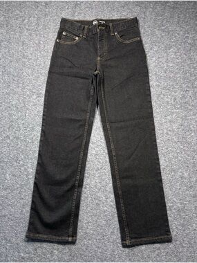 wonder nation Black Straight-Leg Jeans with Contrast Stitching